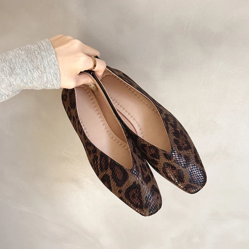 Damen Elegant Rund Ballerina Slip On Schuhe