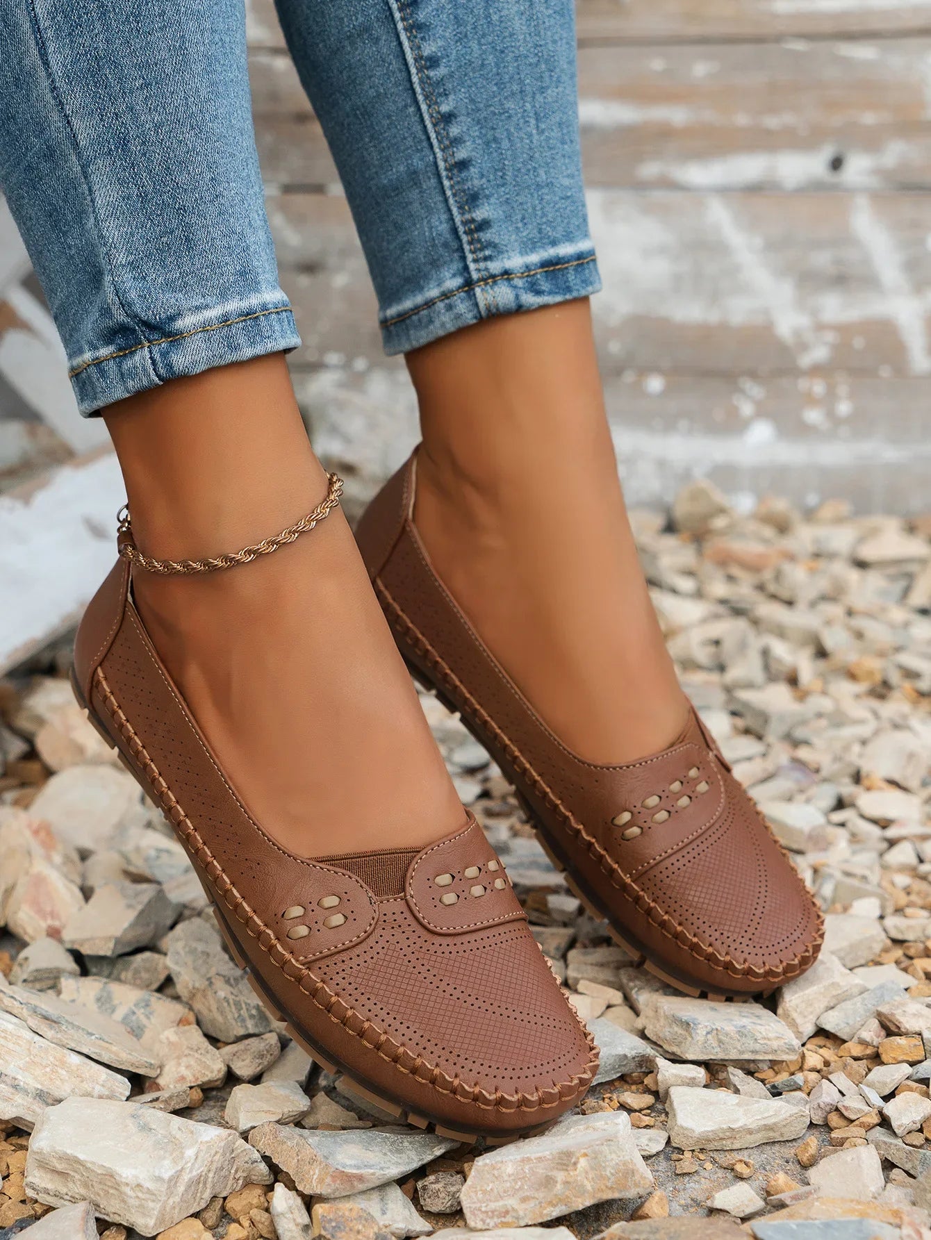 Leni | Damen Lässig Gepolstert Slipper