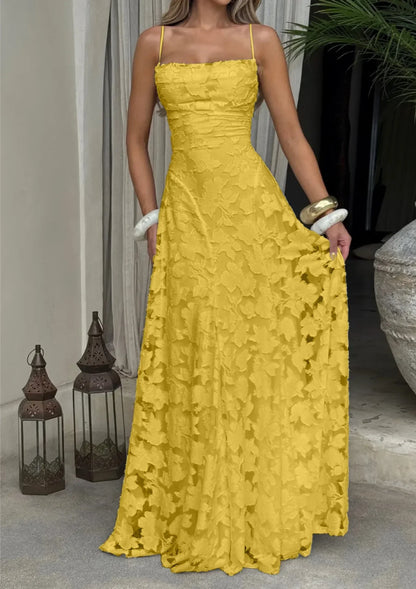 Sandra | Damen Elegantes Besticktes Maxi Abendkleid