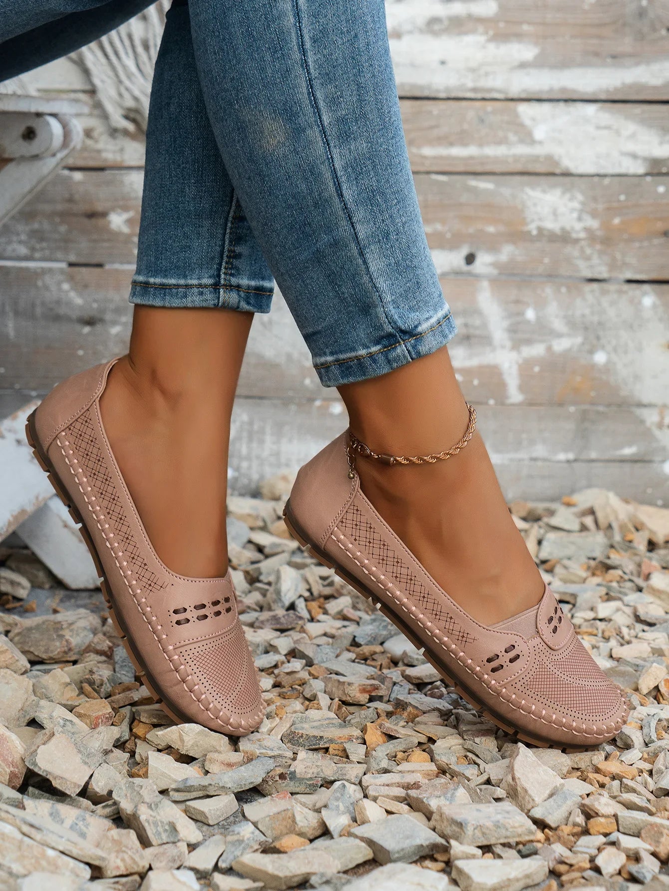 Leni | Damen Lässig Gepolstert Slipper