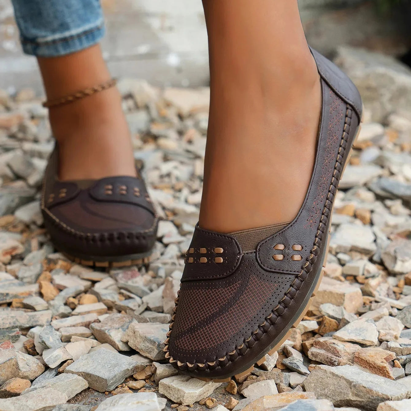 Leni | Damen Lässig Gepolstert Slipper