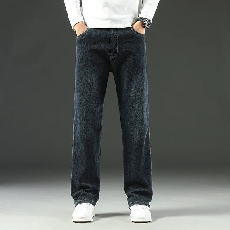 Herren Casual Gerade Jeanshose
