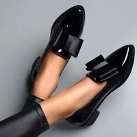 Birgit | Damen Schleife Ballerinas mit Niedrigem Absatz