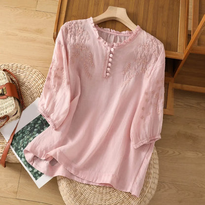 Damen Bequeme Sommer Bluse