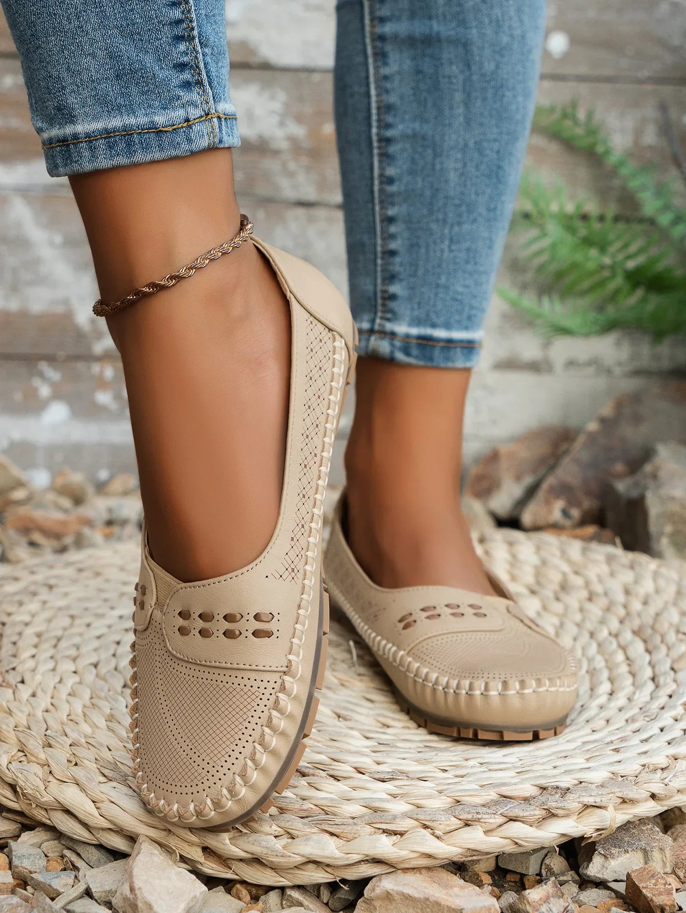 Leni | Damen Lässig Gepolstert Slipper