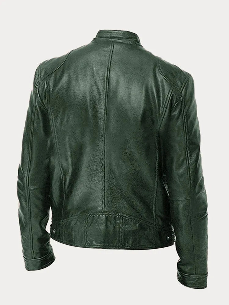 Florian | Herren Klassische Lederjacke mit Reissverschluss