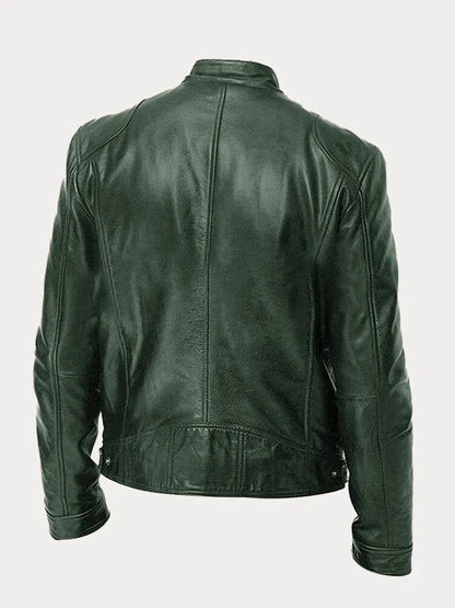 Florian | Herren Klassische Lederjacke mit Reissverschluss