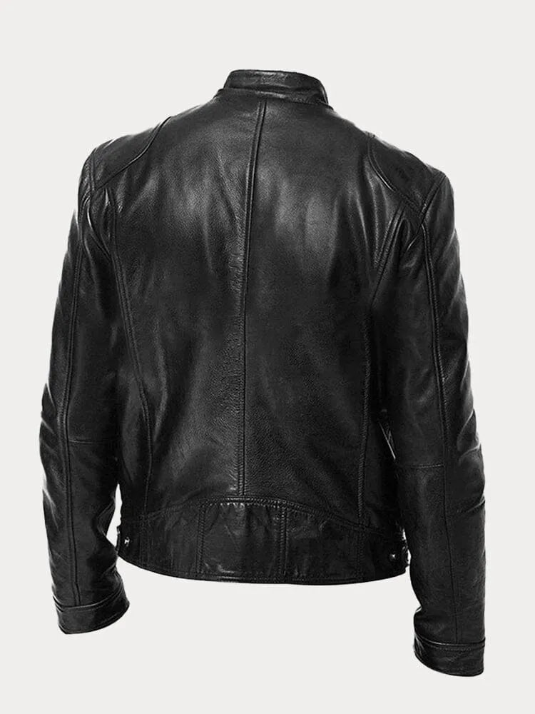 Florian | Herren Klassische Lederjacke mit Reissverschluss