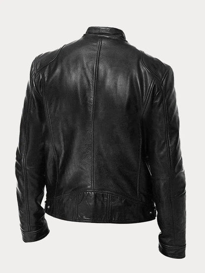 Florian | Herren Klassische Lederjacke mit Reissverschluss
