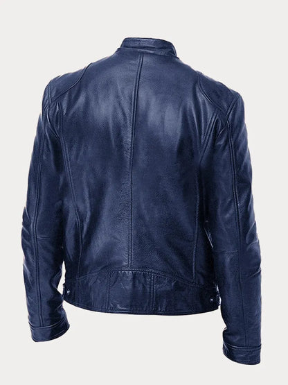 Florian | Herren Klassische Lederjacke mit Reissverschluss