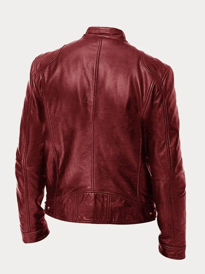Florian | Herren Klassische Lederjacke mit Reissverschluss