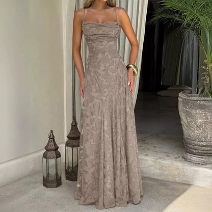 Lisanne | Damen Elegantes Besticktes Maxi Abendkleid