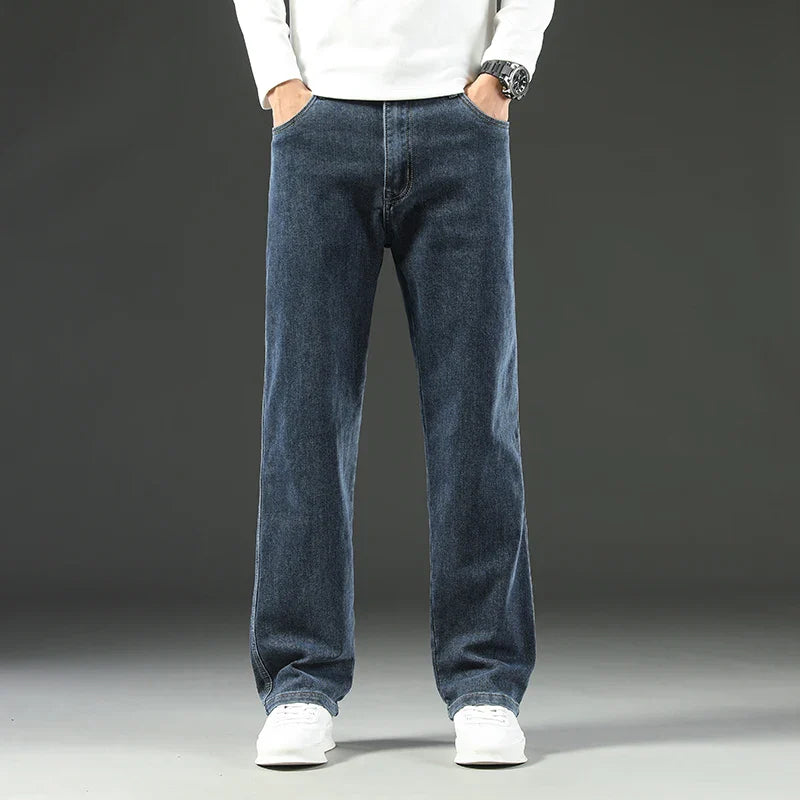 Herren Casual Gerade Jeanshose