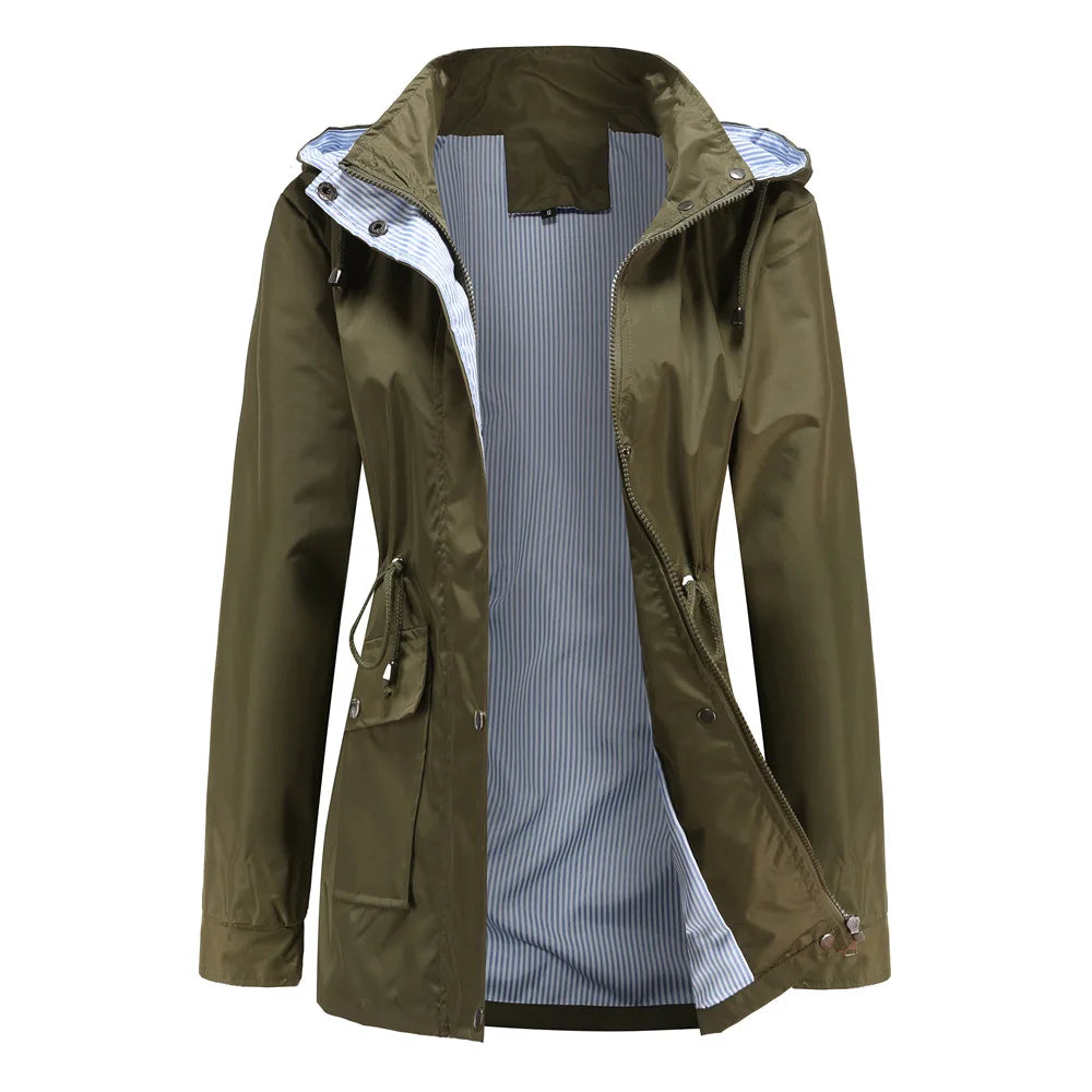 Damen Hooded Trenchcoat | Robustes Design