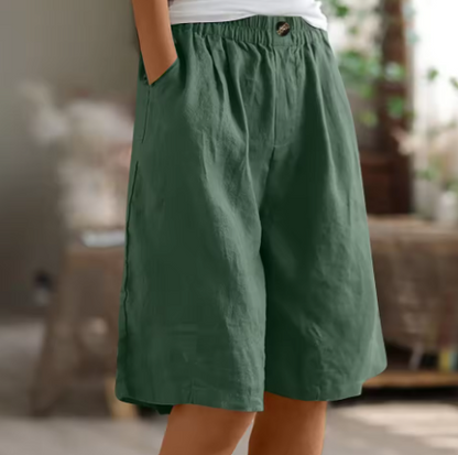 Magda | Damen Leinen Sommer Kurze Hose