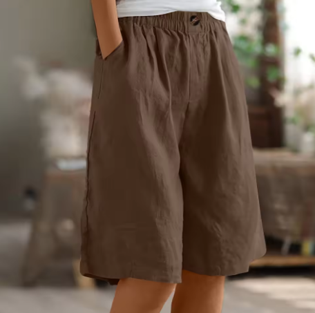 Magda | Damen Leinen Sommer Kurze Hose