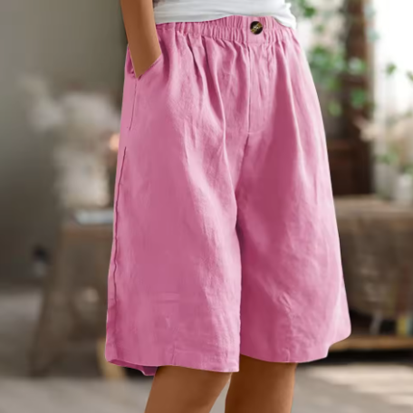 Magda | Damen Leinen Sommer Kurze Hose
