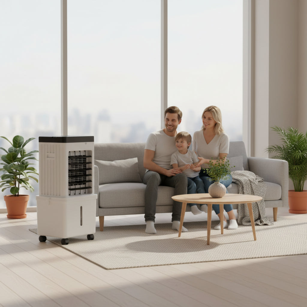 Mobile Luftkühler Ventilator Mit Rollen | Klimagerät Luftbefeuchter Rollbar für Zuhause