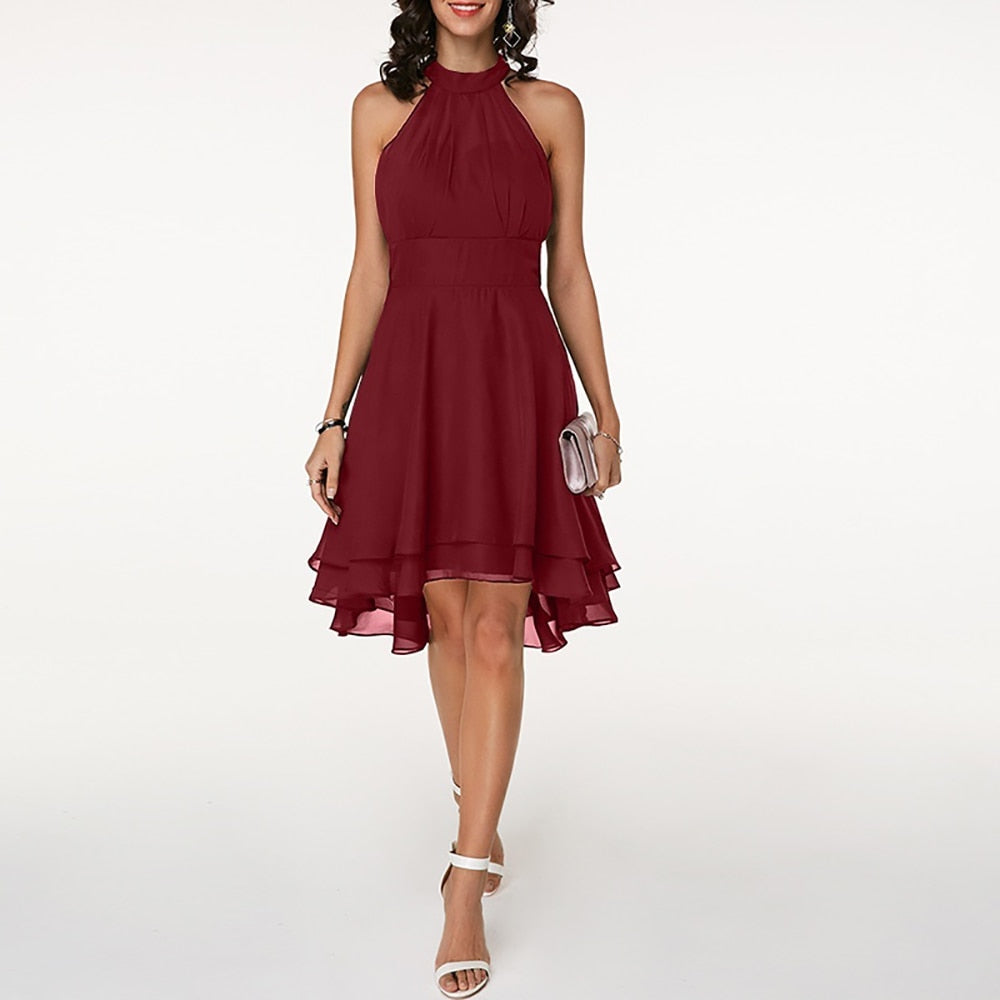 Greta | Damen Elegantes Neckholder Abendkleid