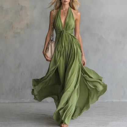 Anneliese | Damen Ärmelloses Sommer Maxikleid