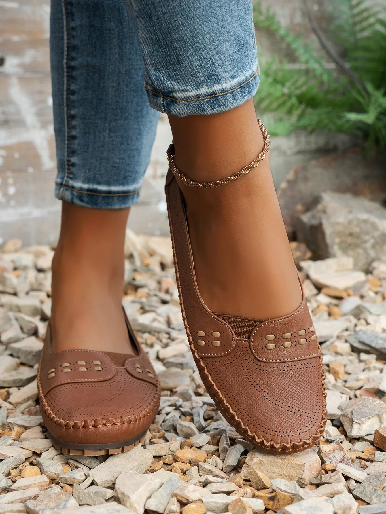 Leni | Damen Lässig Gepolstert Slipper