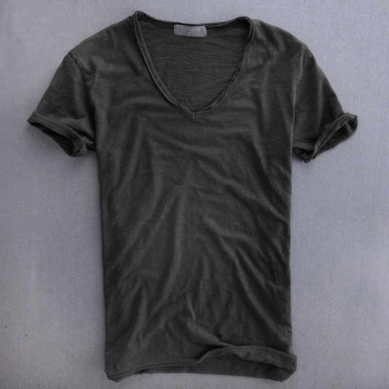 Herren Sommer V-Ausschnitt Freizeit T-shirt