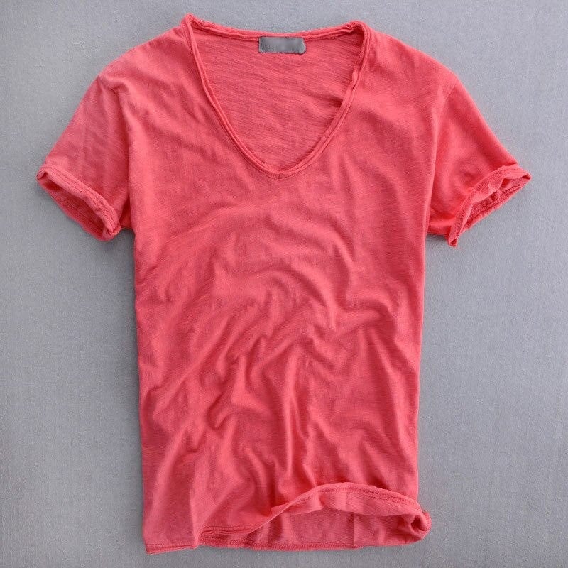 Herren Sommer V-Ausschnitt Freizeit T-shirt