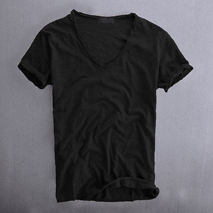 Herren Sommer V-Ausschnitt Freizeit T-shirt