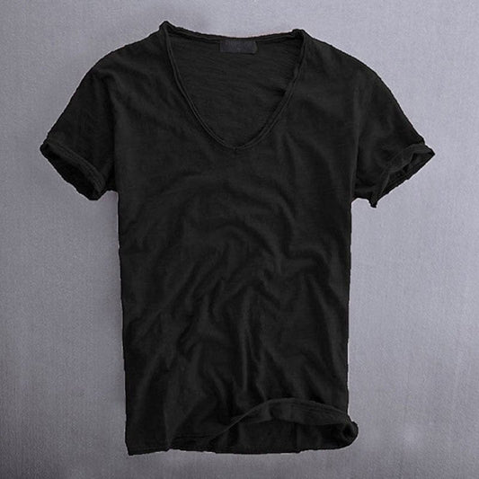 Herren Sommer V-Ausschnitt Freizeit T-shirt