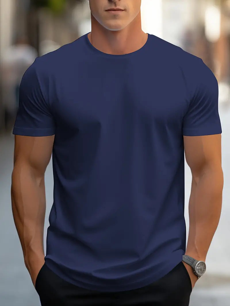 Herren Sommer Kurzarm Slim Fit T-shirt