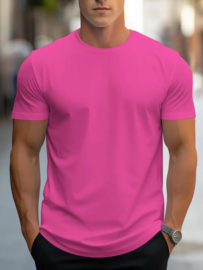 Herren Sommer Kurzarm Slim Fit T-shirt