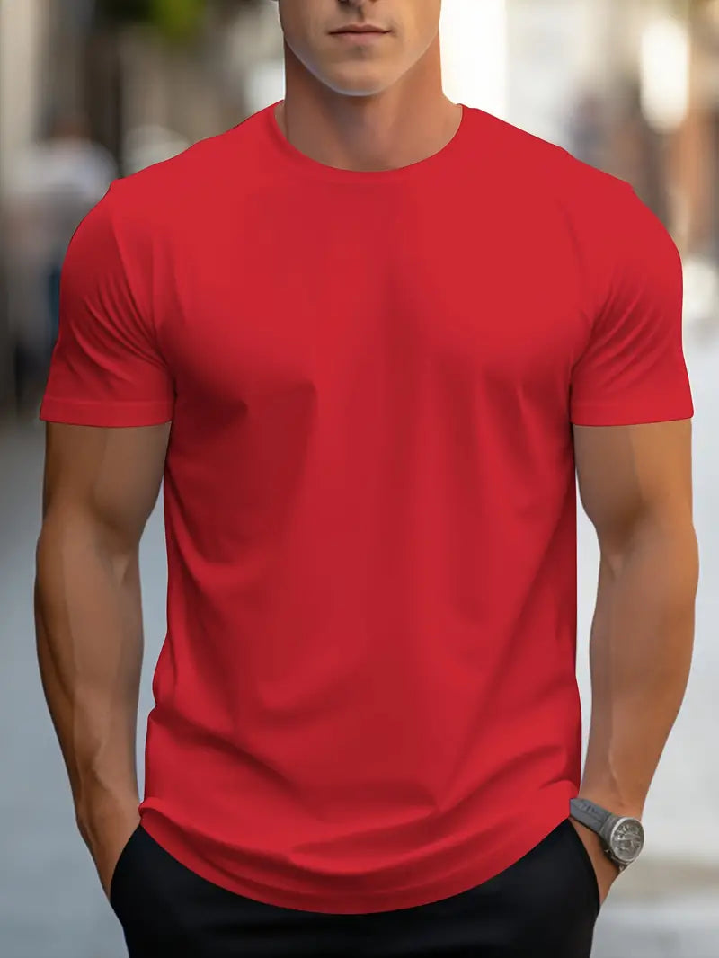 Herren Sommer Kurzarm Slim Fit T-shirt