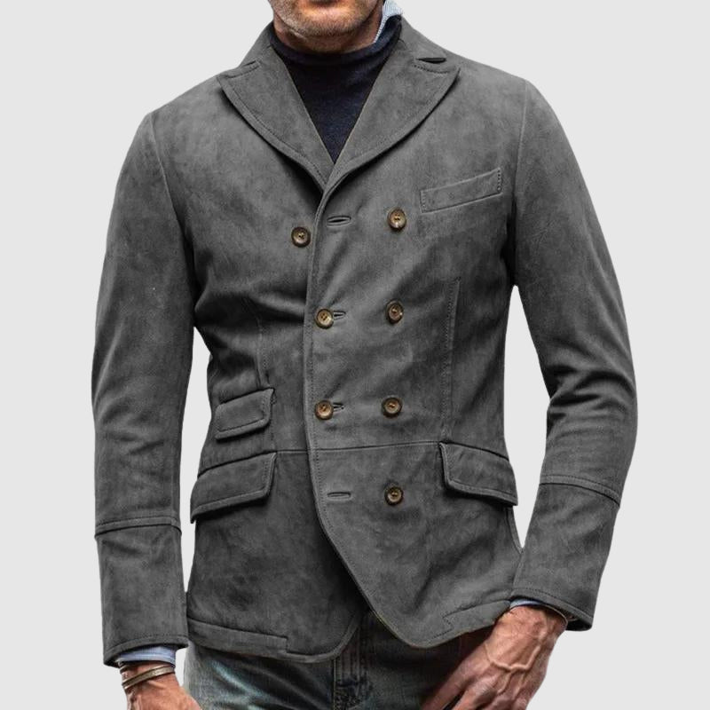 Herren Vintage Zweireihig Blazer Jacke