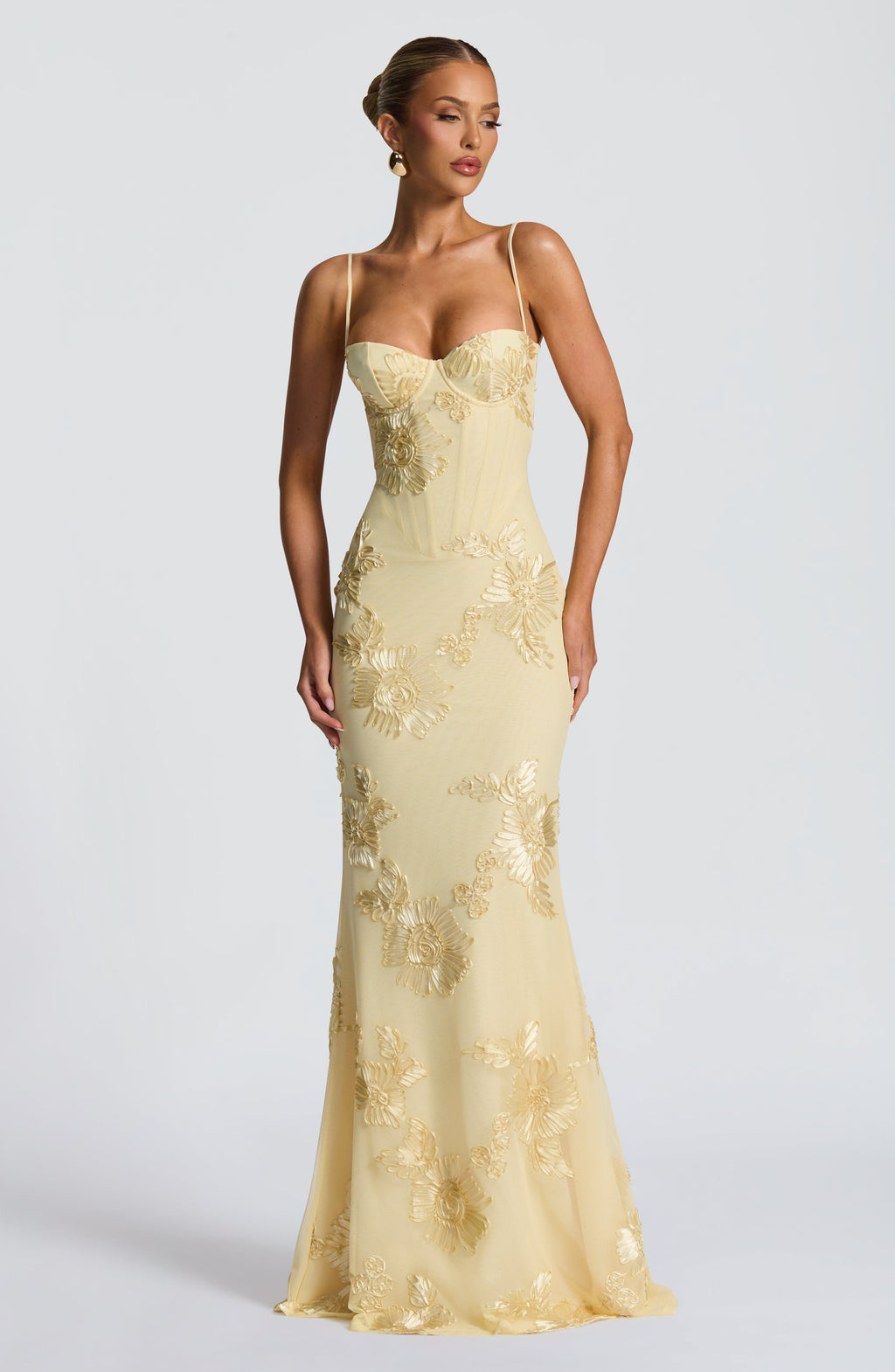 Damen Sommer Spaghettiträgern Maxi Hochzeitsgastkleid