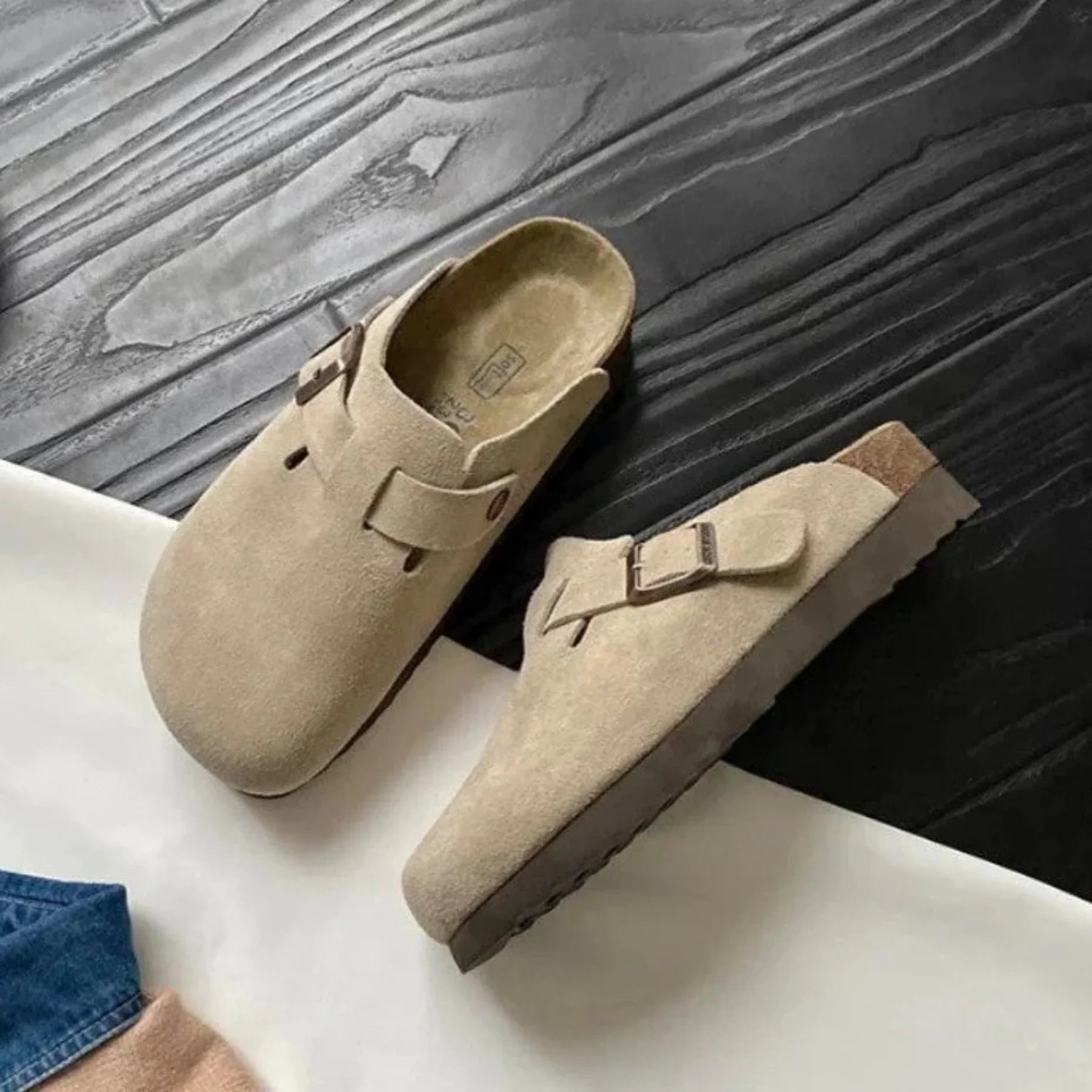 Herren Lässig Schnalle Slip-On Mules Sandalen