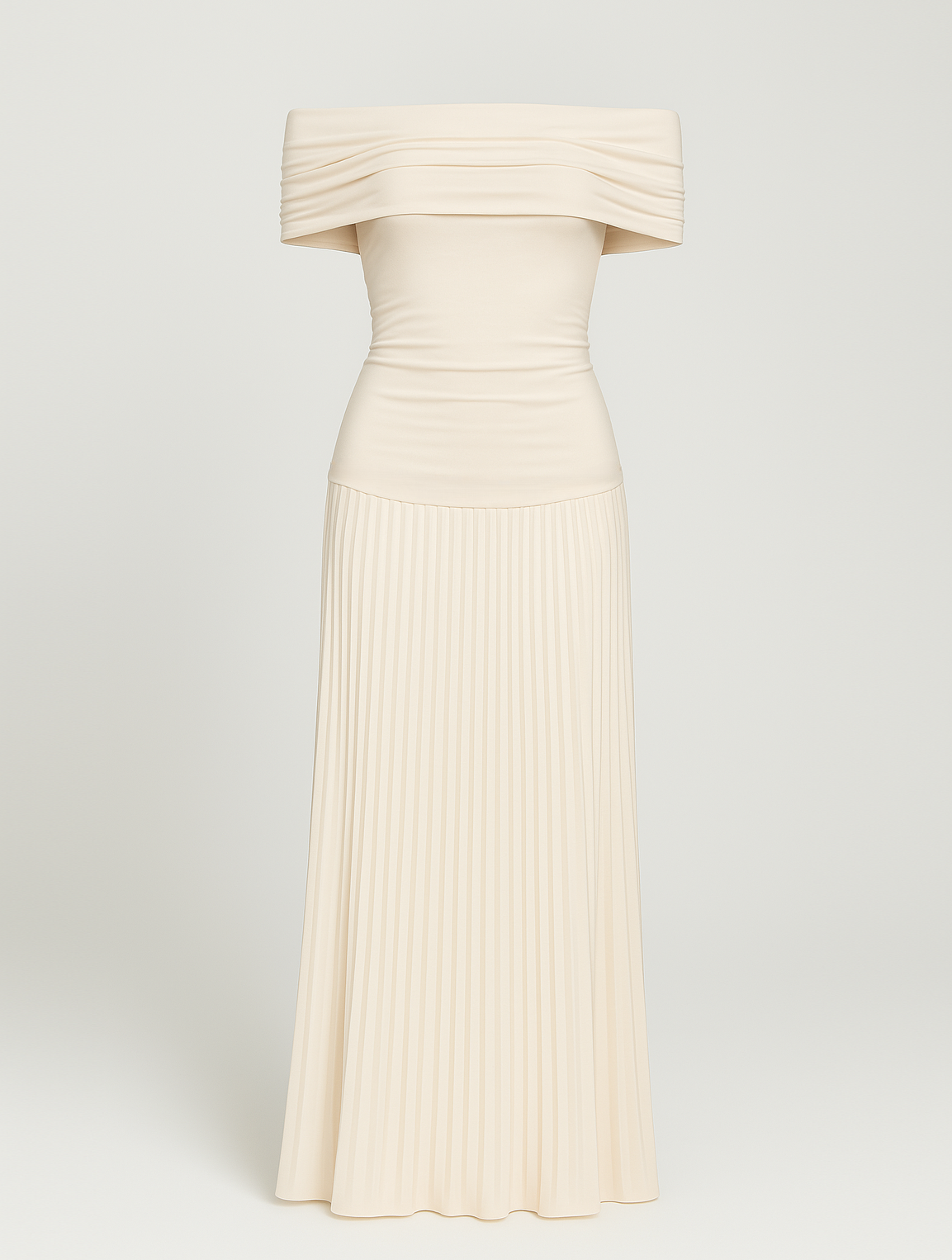 Damen Sommer Plissiert Hochzeitsgast Maxikleid