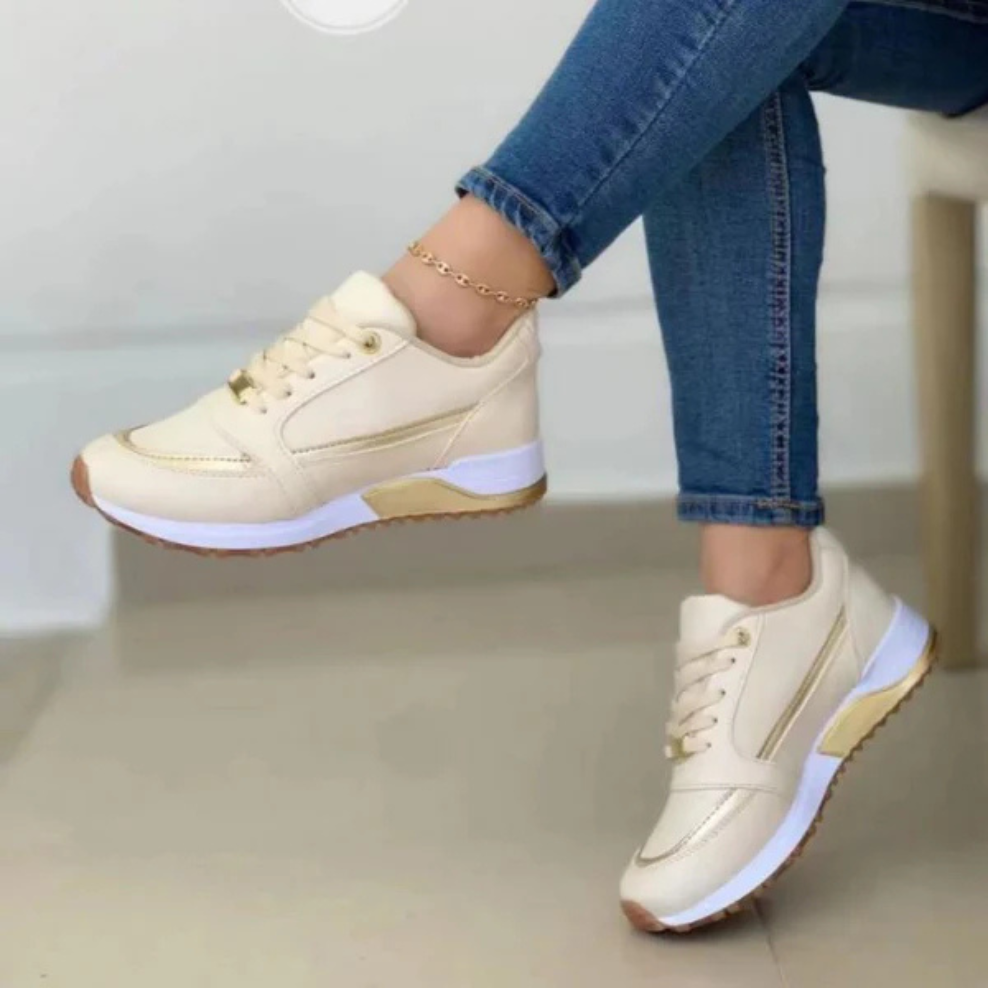 Damen Mehrschichtige Plateausneaker