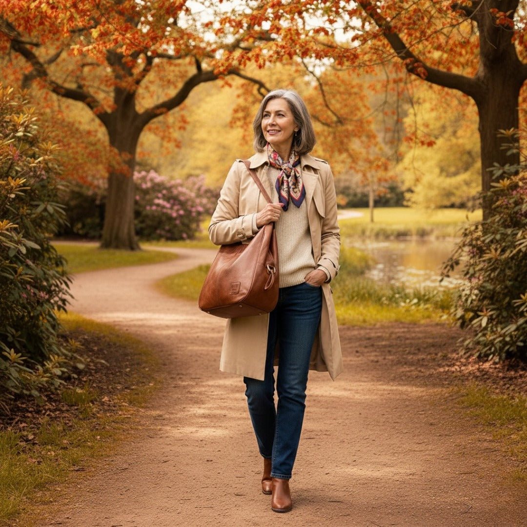 Lara | Damen Vintage Leder Handtasche