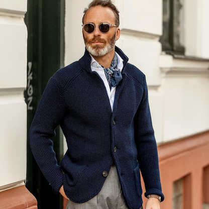 Philipp | Herren Raffinierte Knöpfen Strickjacke
