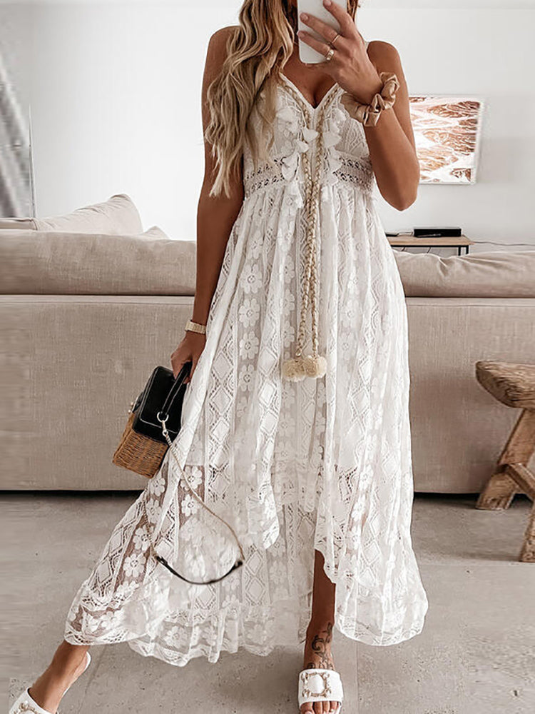 Damen Elegantes Boho Sommer Maxikleid