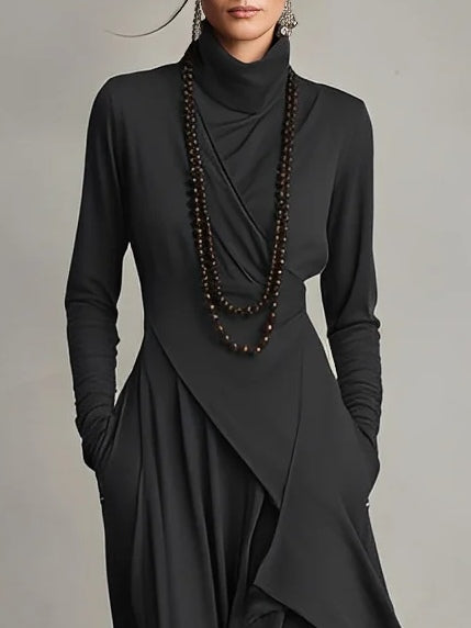 Damen Sommer Asymmetrisch Mehrlagig Maxikleid