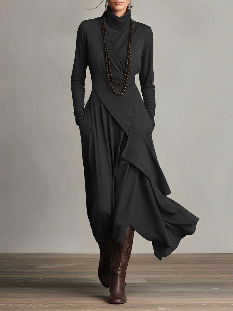 Damen Sommer Asymmetrisch Mehrlagig Maxikleid