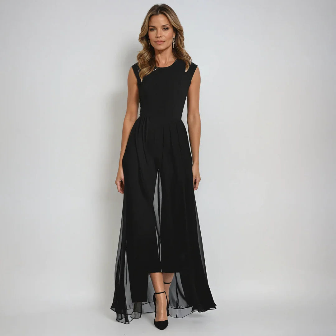 Damen Ärmellos Abend Maxikleid