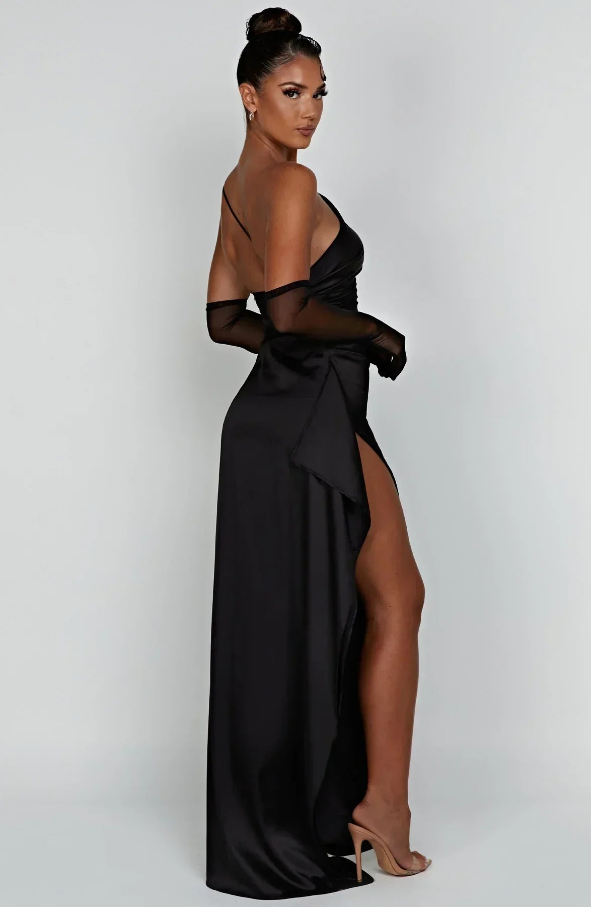 Emilia | Damen Elegantes Ein Schulter Ausschnitt Maxikleid