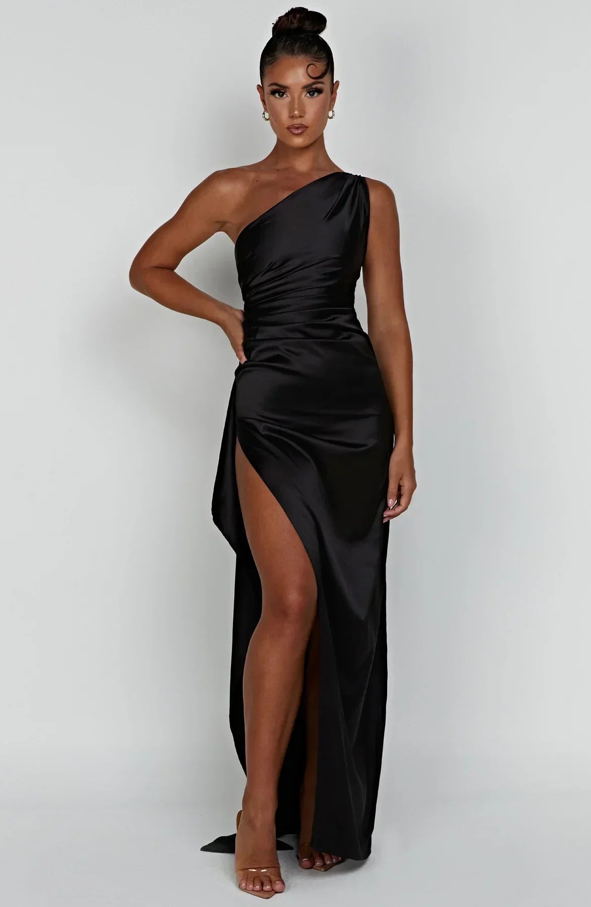Emilia | Damen Elegantes Ein Schulter Ausschnitt Maxikleid