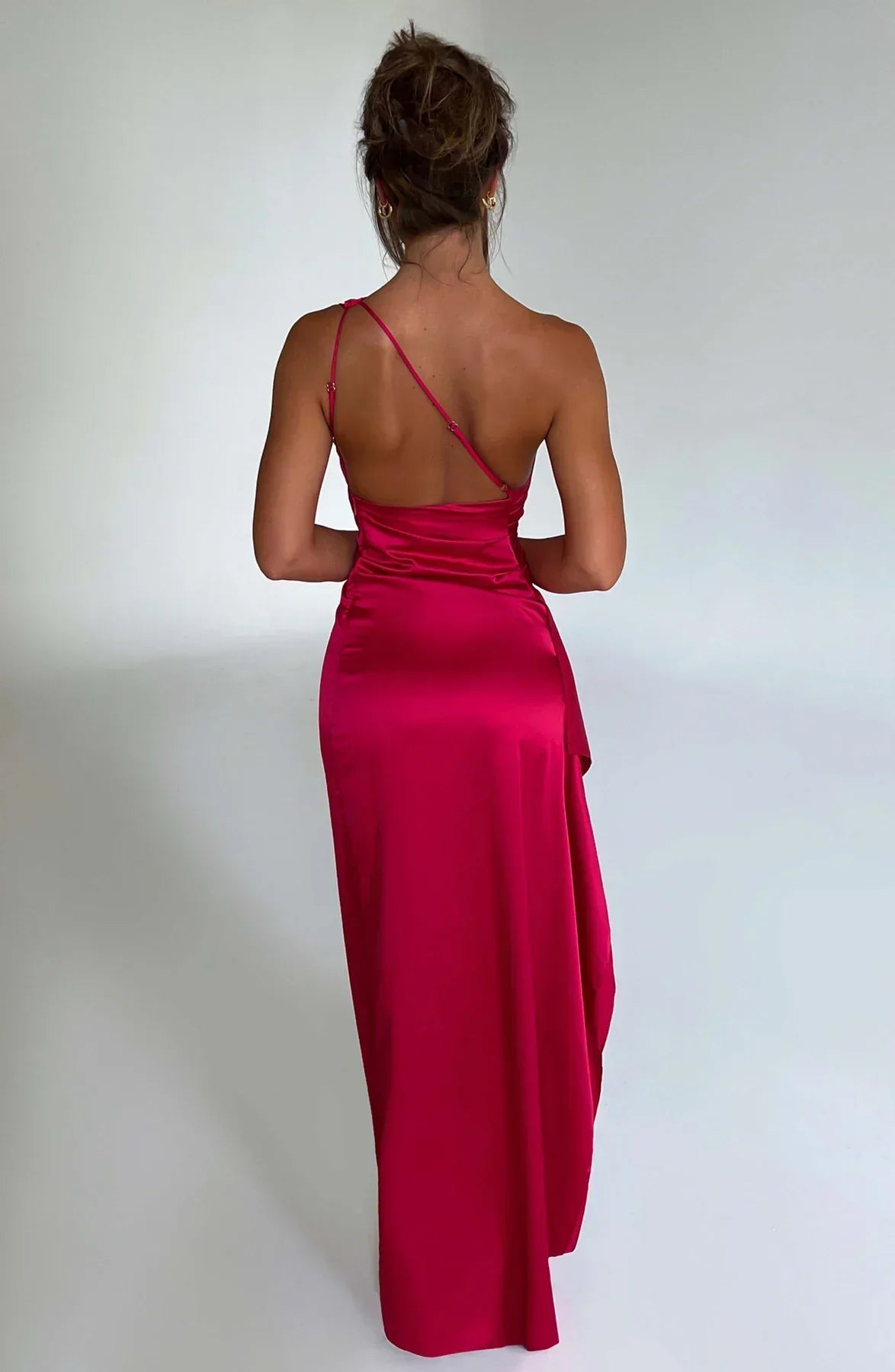 Emilia | Damen Elegantes Ein Schulter Ausschnitt Maxikleid