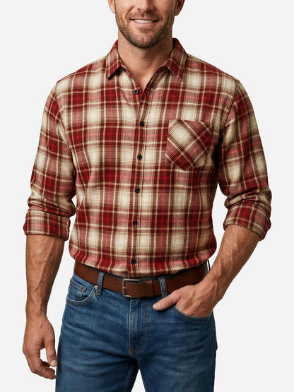 Simon | Herren Kariertes Heritage Flanell Hemd