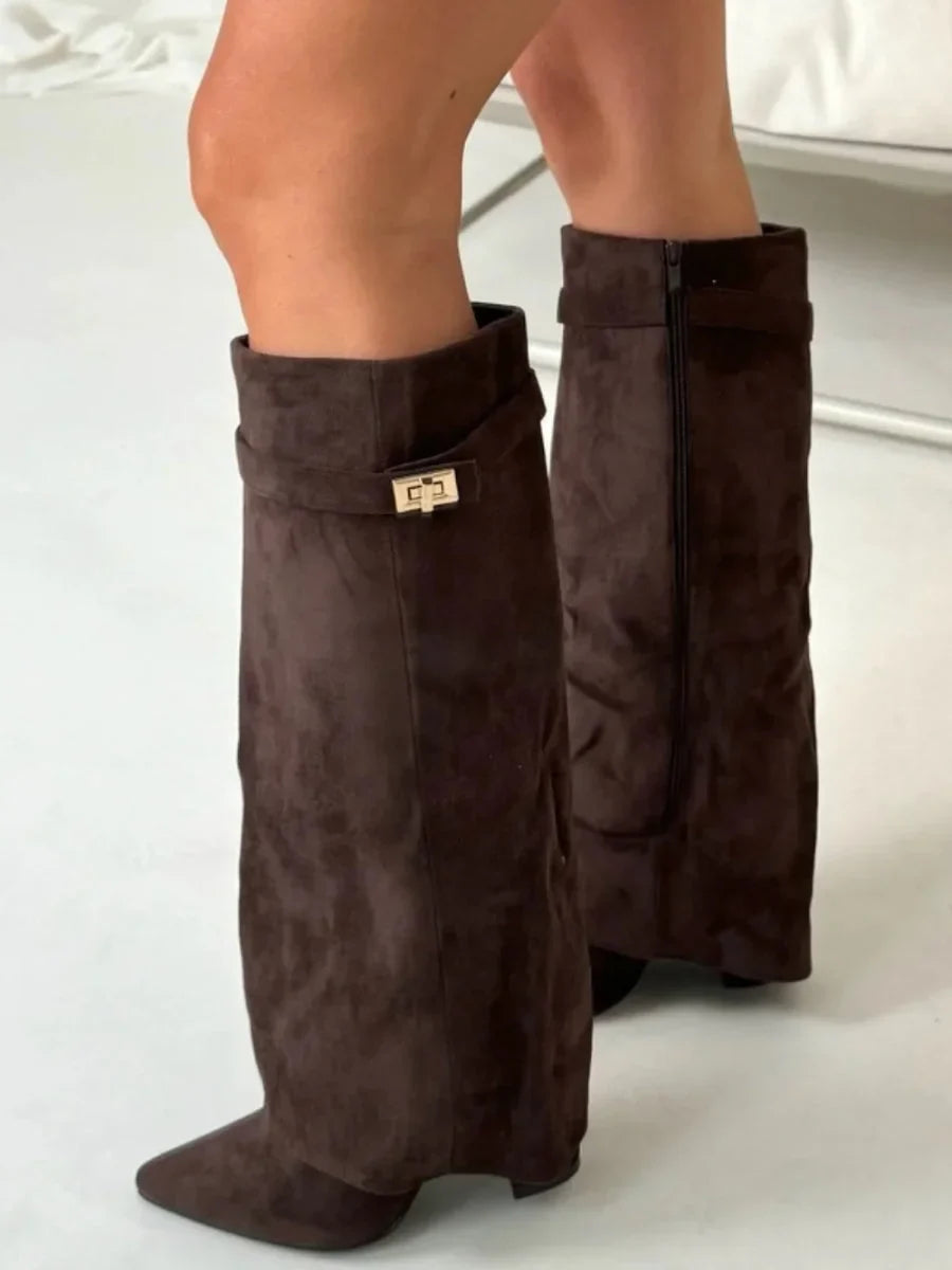 Elena | Damen Elegante Wildleder Stiefel Boots