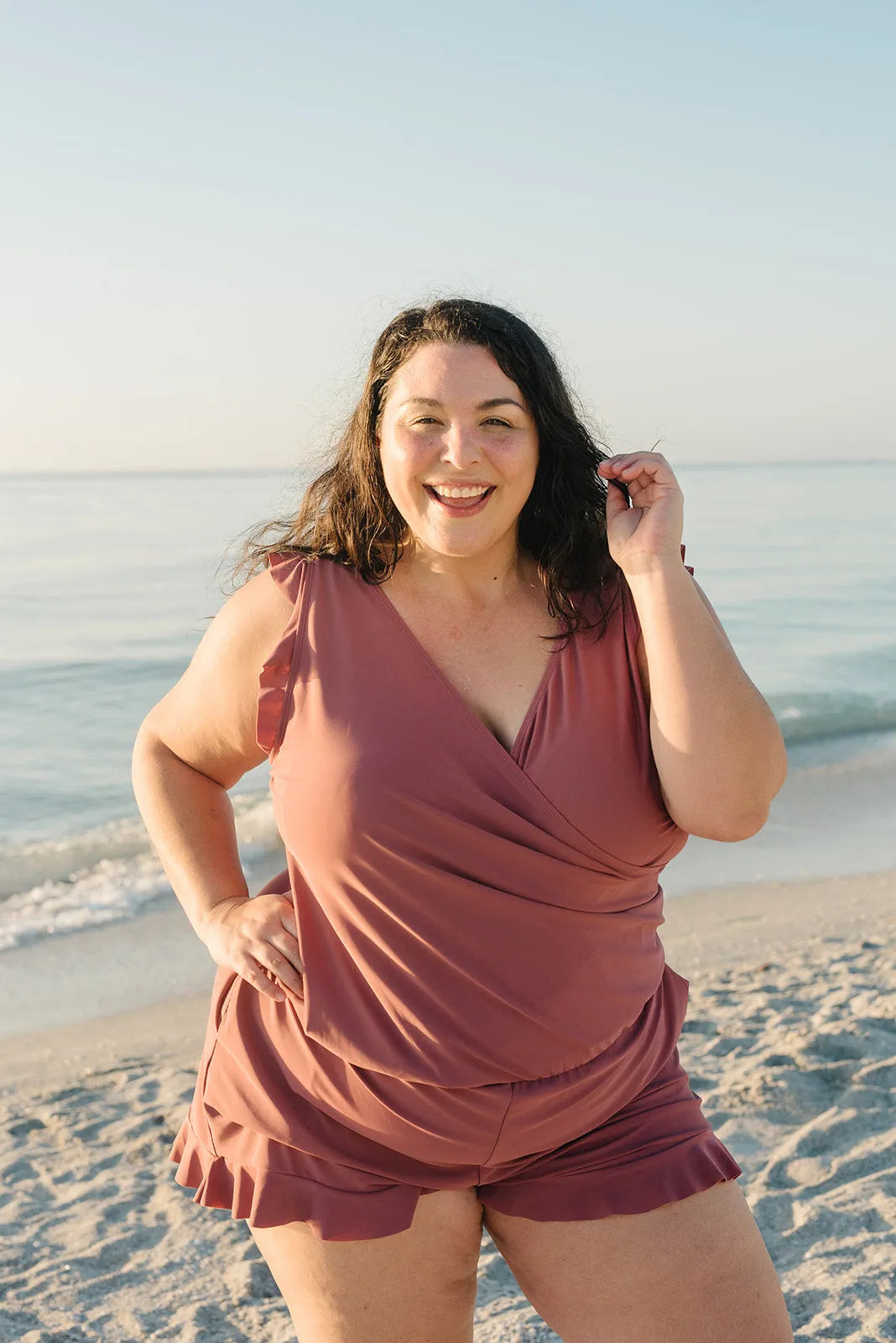 Veronika | Damen Strand Badeanzug Mit Bauchabdeckung