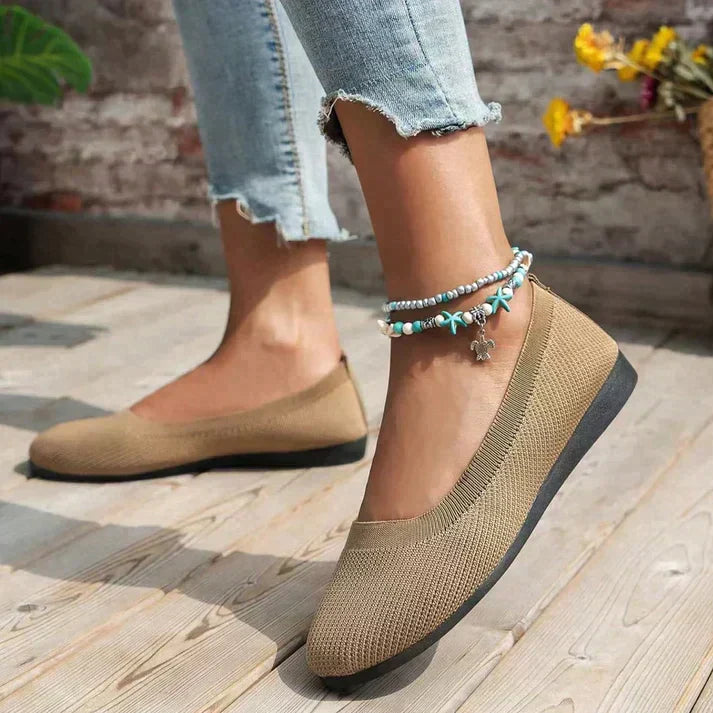 Damen Klassisch Round Orthopädische Ballerinas